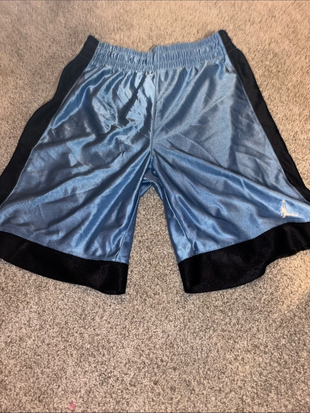 Nike Jordan Light Blue Athletic Shorts with Black Trim